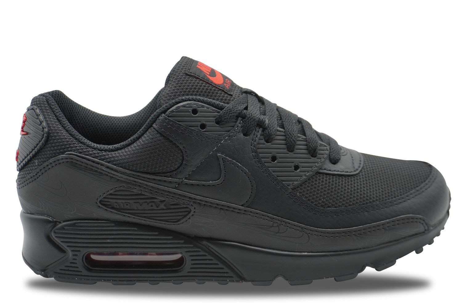 Air max 90 noir rouge on sale