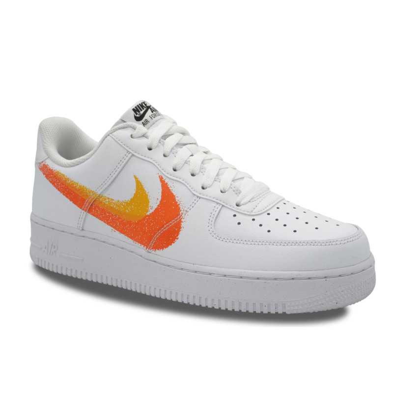 Nike Air Force 1 '07 'Spray Paint Swoosh Safety Orange